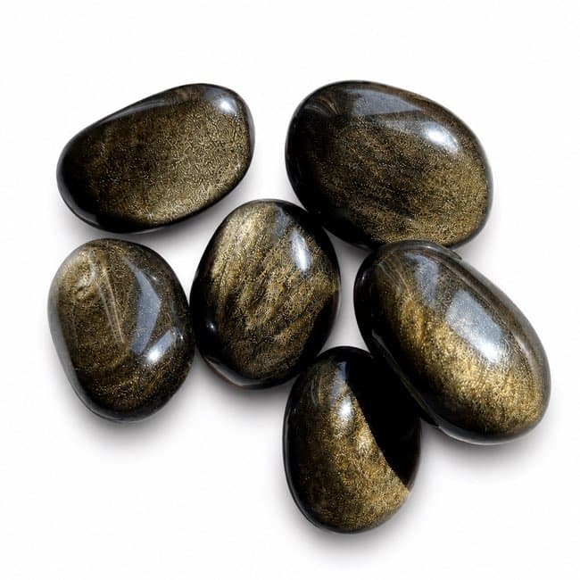 Obsidian rough stone — view 3