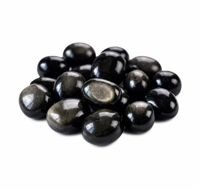 Obsidian rough stone — view 4