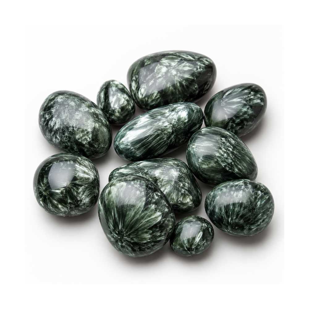 Seraphinite rough stone — view 3