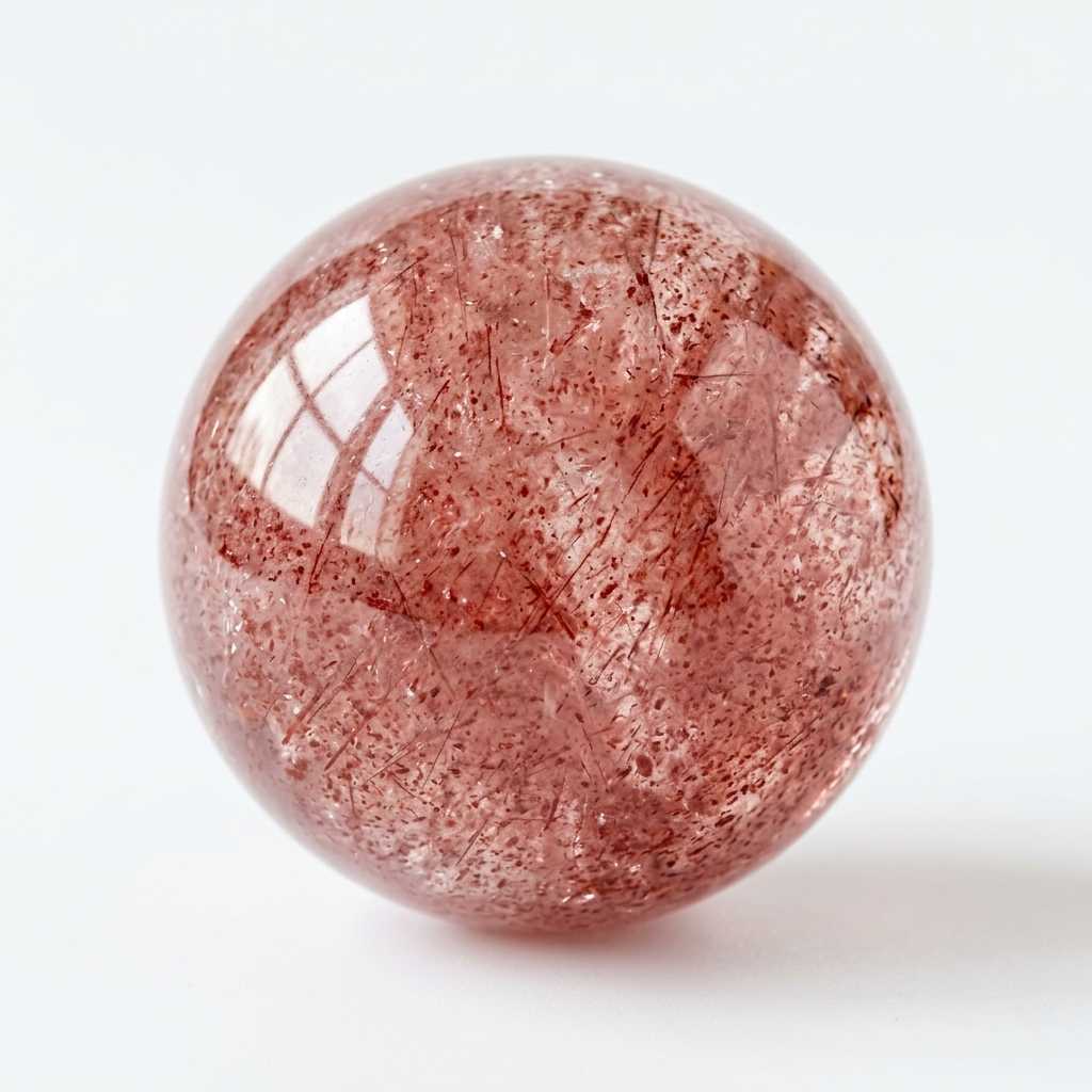 Strawberry Quartz rough stone — view 2