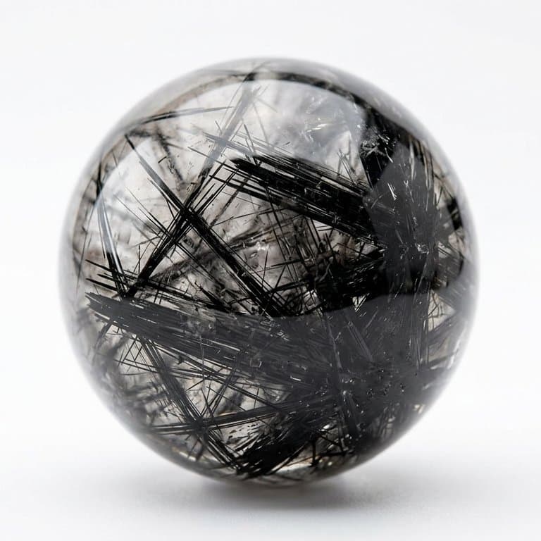 Black Rutilated Quartz rough stone — view 2