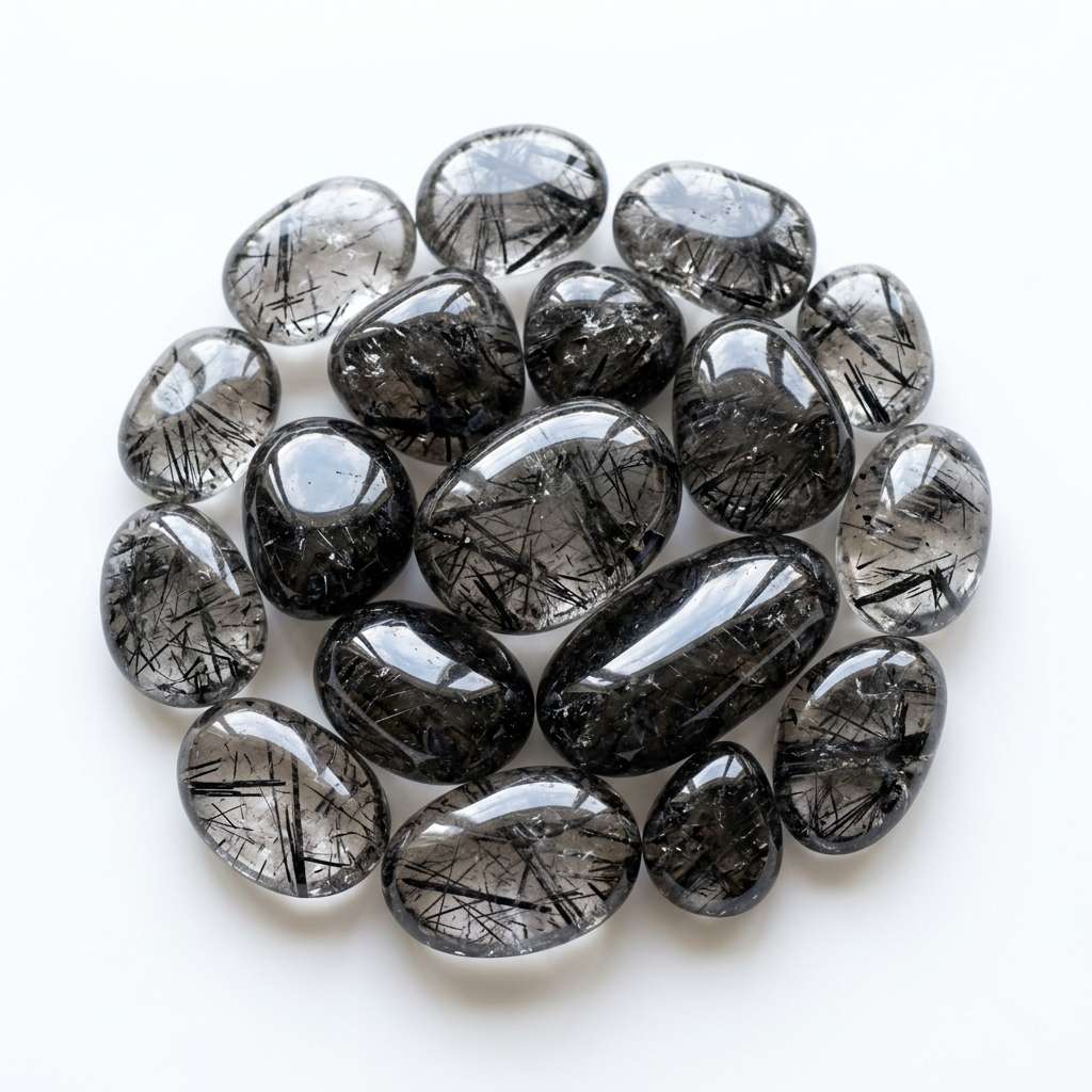 Black Rutilated Quartz rough stone — view 3