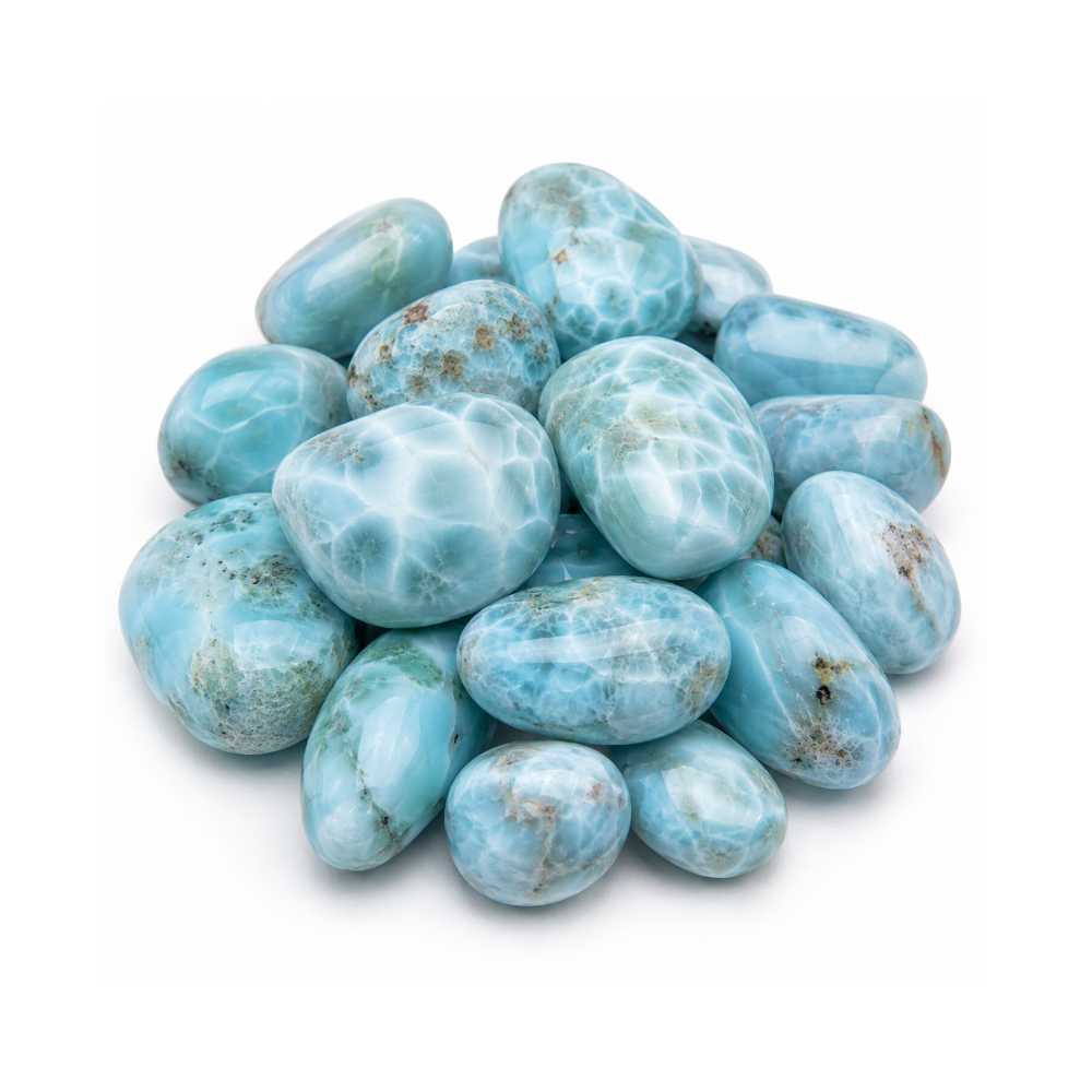 Larimar rough stone — view 3