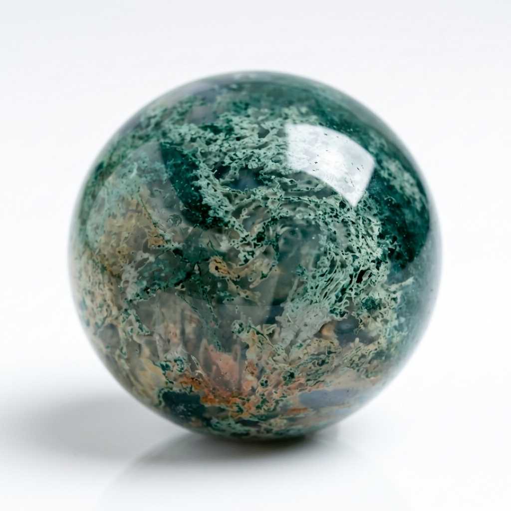 Moss Agate rough stone — view 2