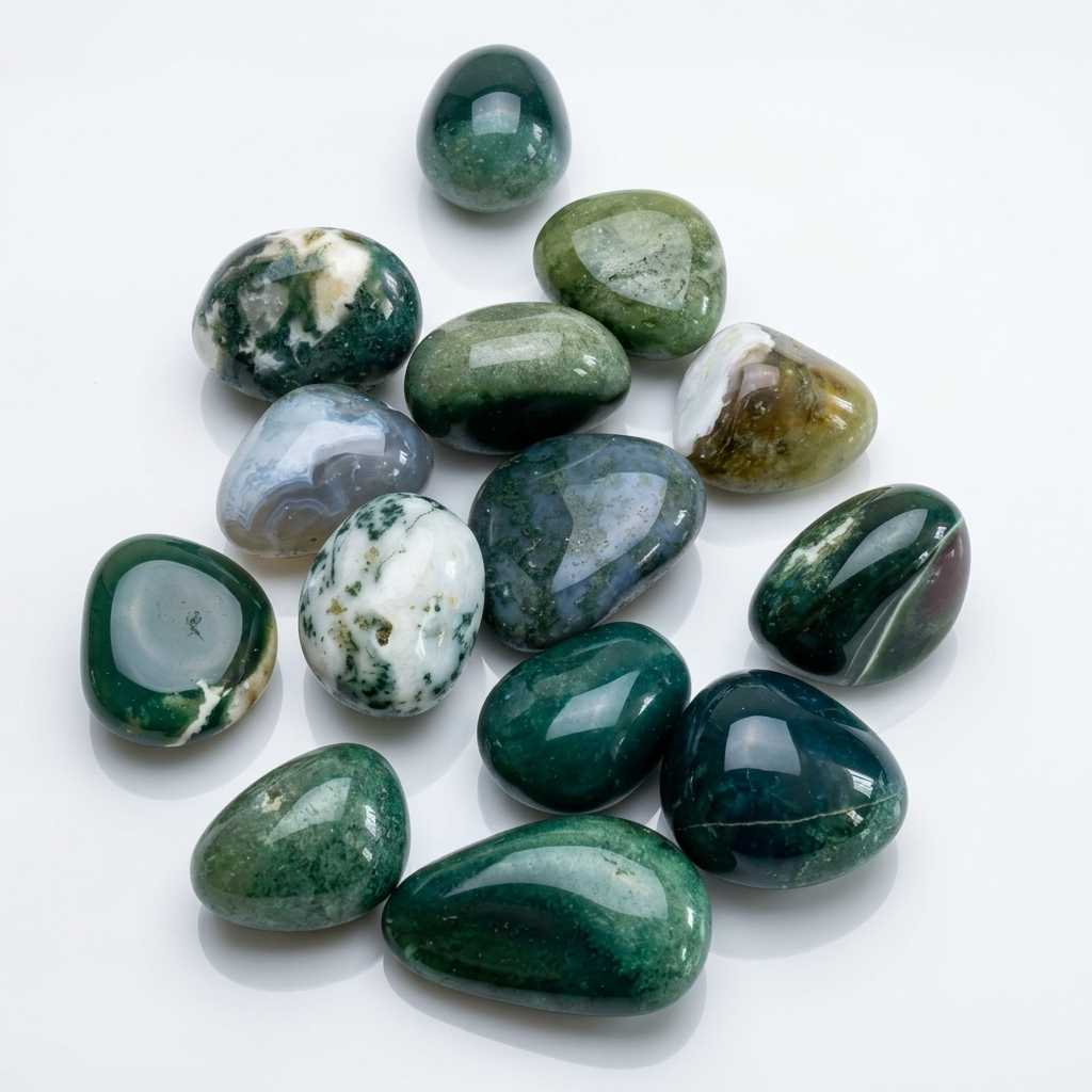 Moss Agate rough stone — view 3