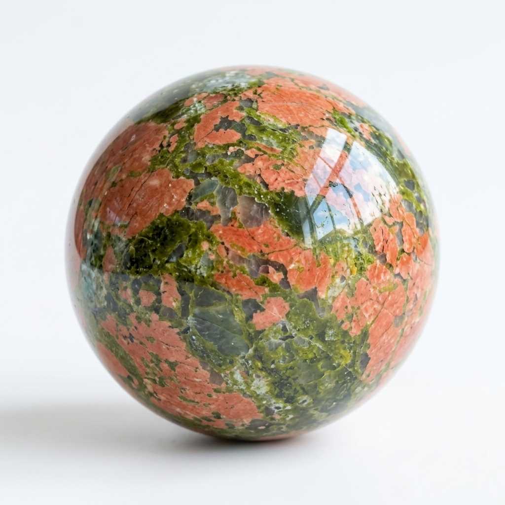 Unakite rough stone — view 2