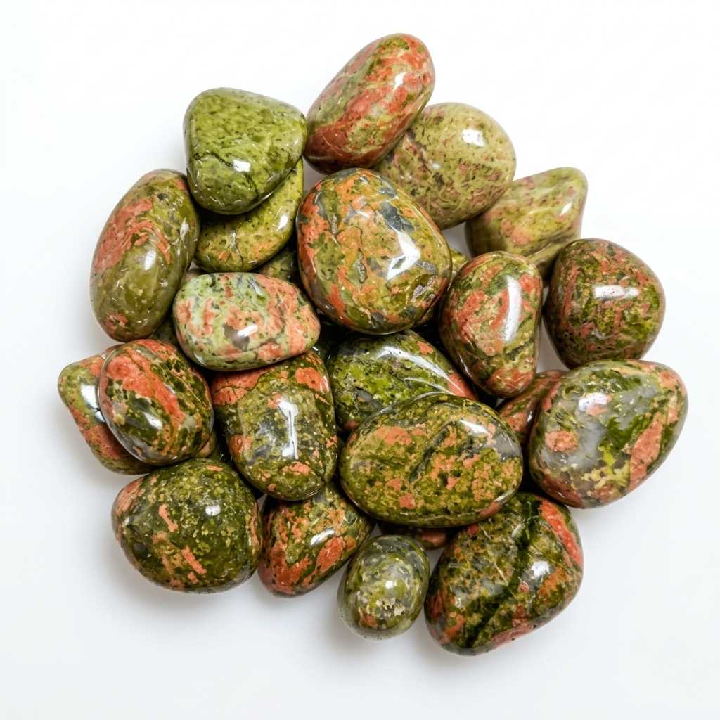 Unakite rough stone — view 3
