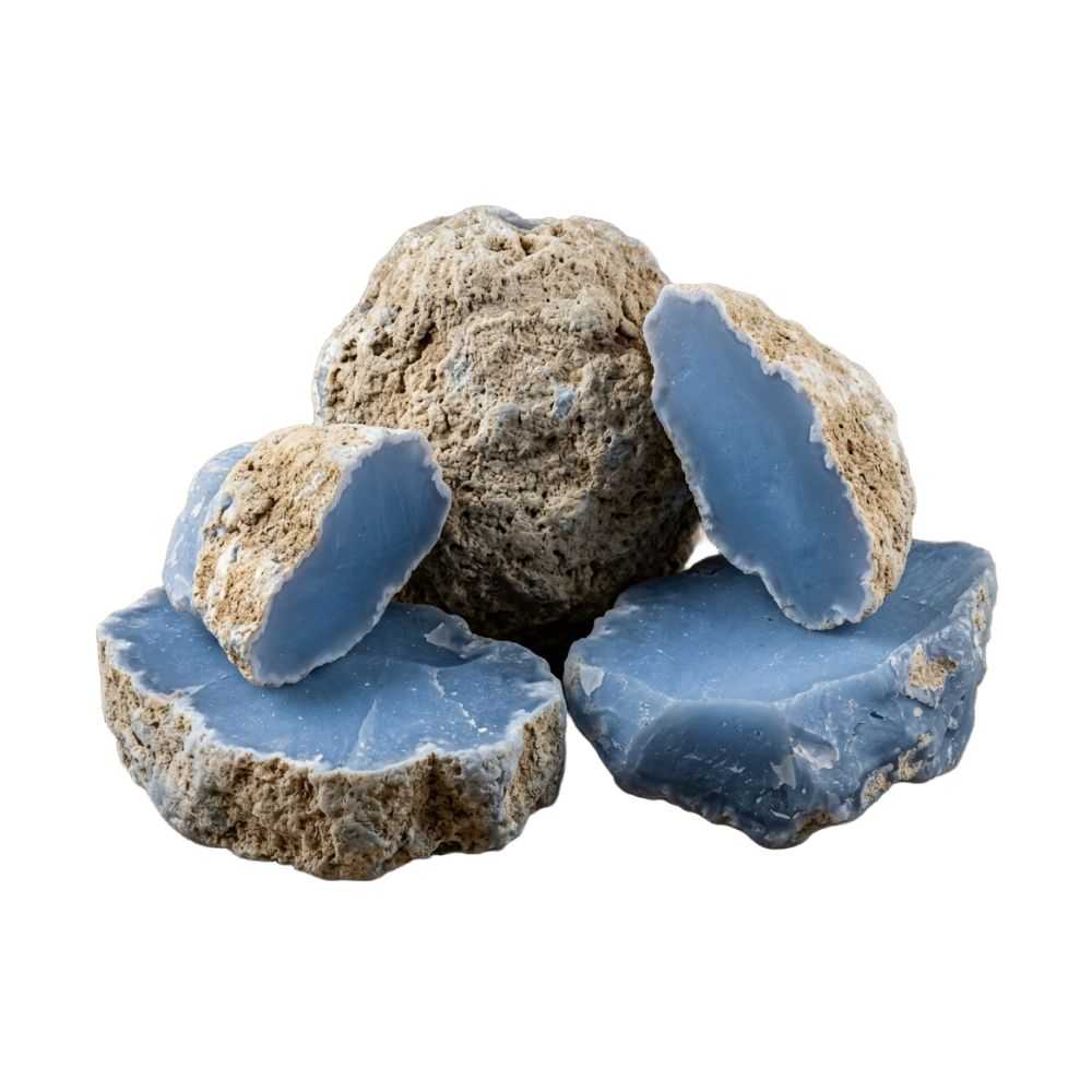 Angelite rough stone