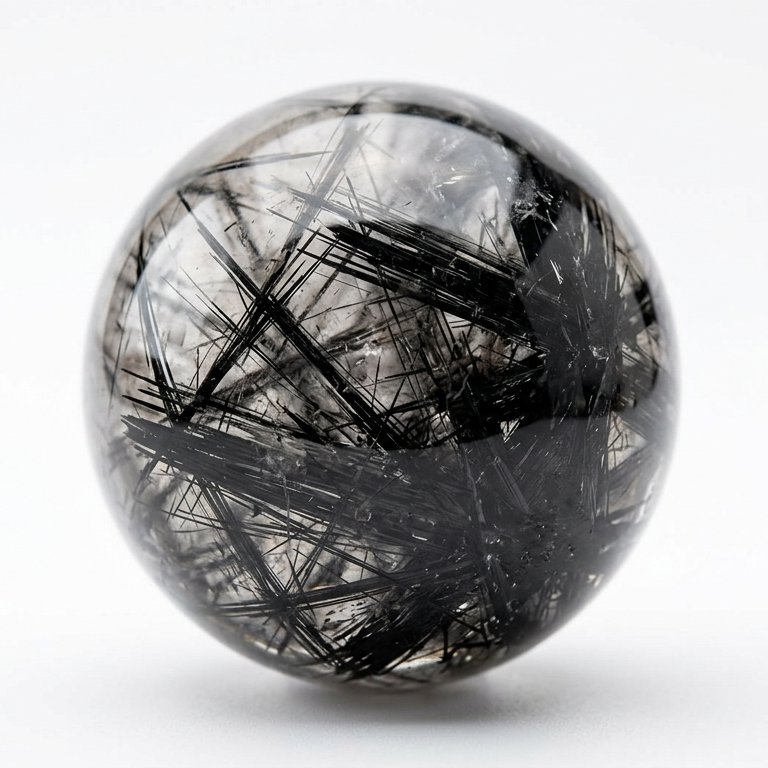Black Rutilated Quartz rough stone — view 2